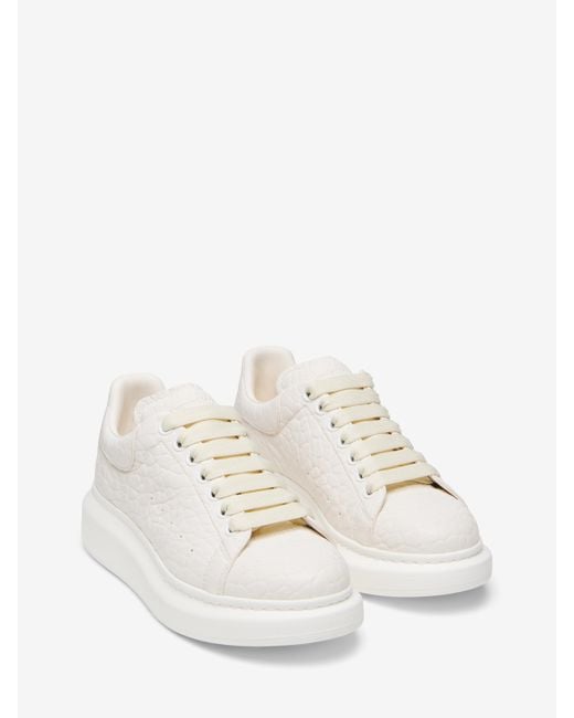 McQueen White Lambskin Oversized Sneakers