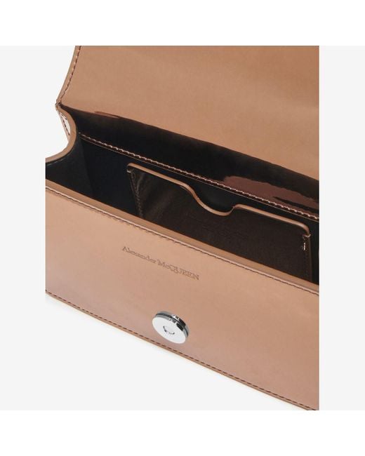 Borsa mini jewelled satchel di Alexander McQueen in Natural