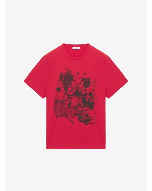 McQueen Red Fanzine Print T-Shirt for men