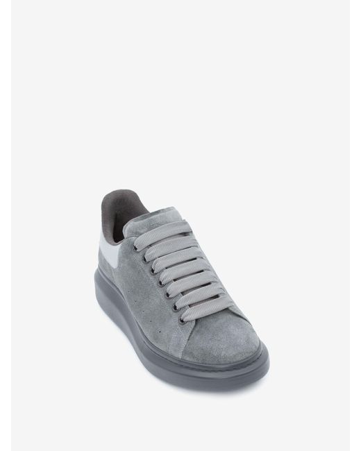 alexander mcqueen gray suede
