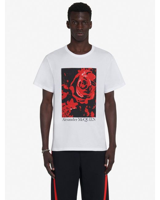 T-shirt wax flower Alexander McQueen pour homme en coloris Red