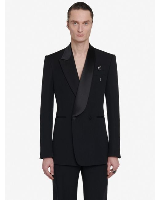 Veste de smoking à demi-col châle Alexander McQueen pour homme en coloris Black
