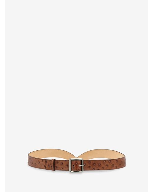 McQueen White Classic Bumster Belt