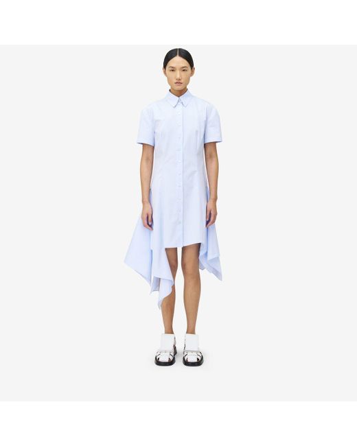 Alexander McQueen アシンメトリック シャツドレス Blue