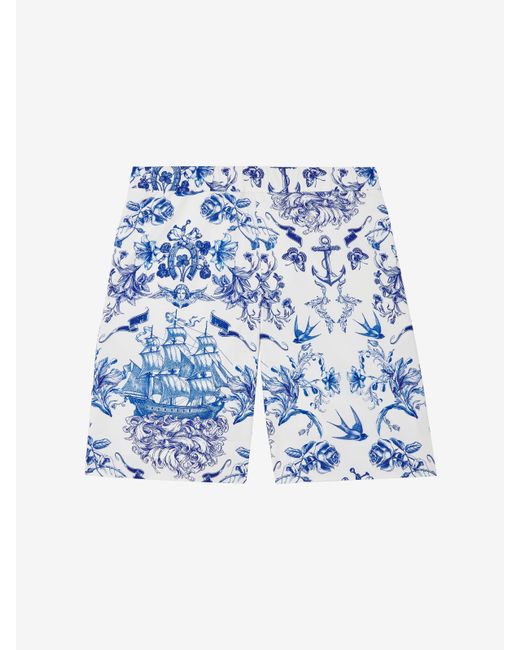 Shorts Sailor Tattoo di Alexander McQueen in Blue da Uomo