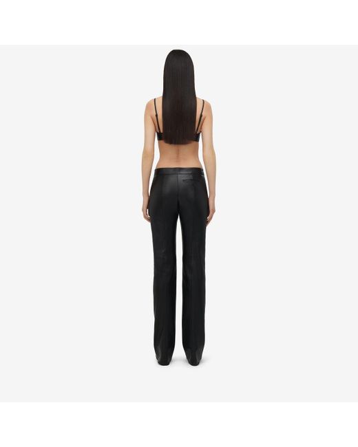 Alexander McQueen Black Low-waisted Cigarette Trousers