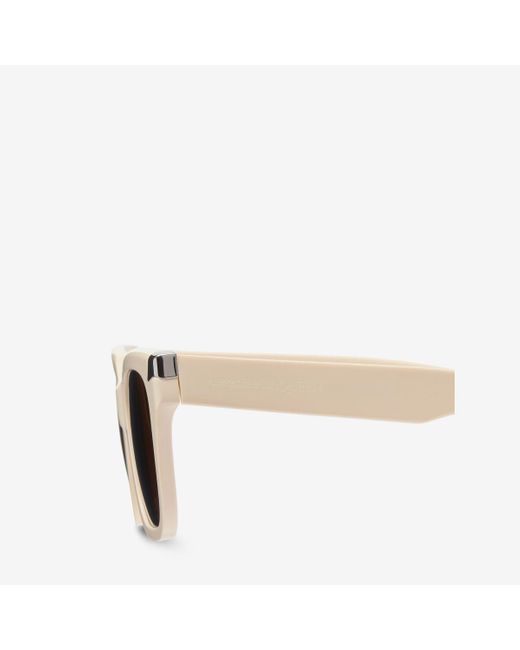 Alexander McQueen Pink White Punk Rivet Oversize Sunglasses
