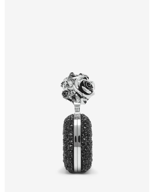 Alexander McQueen Black Rose Knuckle Clutch