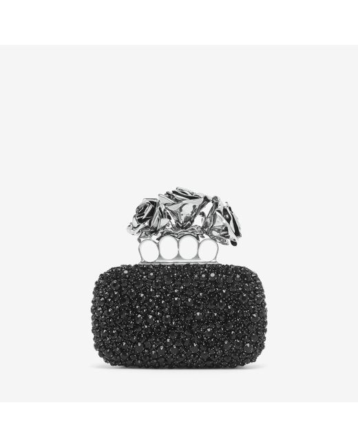 Alexander McQueen ローズ ナックル クラッチ Black