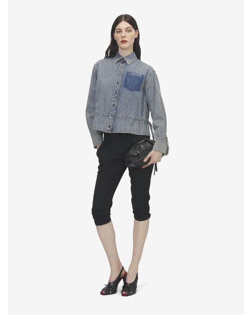 McQueen Blue Chambray Shirt Jacket