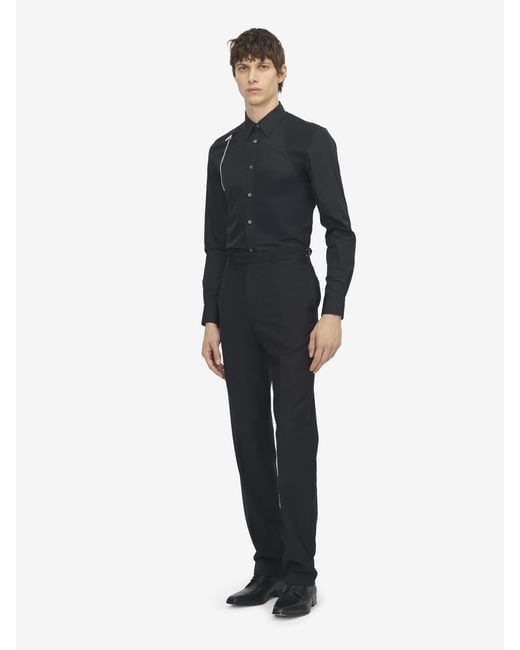 McQueen Blue Harness Shirt for men
