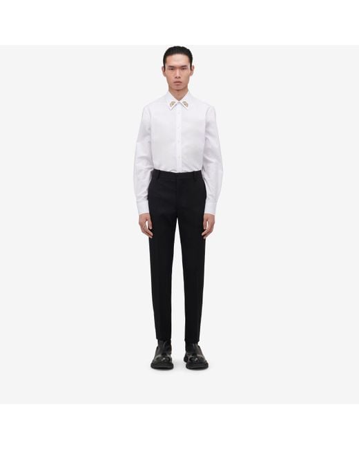 Alexander McQueen Black Tailored Cigarette Trousers for men