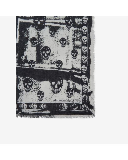 Alexander McQueen Klassischer foulard mit fold skull in Black für Herren