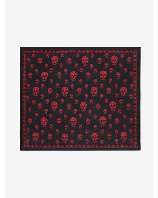 Alexander McQueen Red Printed Scarves for men