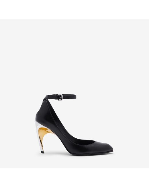 Alexander McQueen Black Armadillo Ankle Strap Pump Lyst UK
