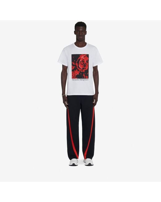 Alexander McQueen T-shirt mit wax flower-print in Red für Herren