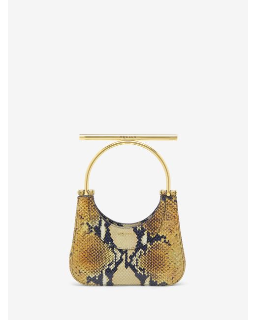 Alexander McQueen Metallic T-Bar-Minitasche
