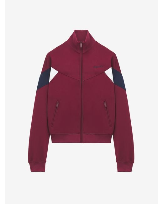 McQueen Red Logo Track Jacket for men