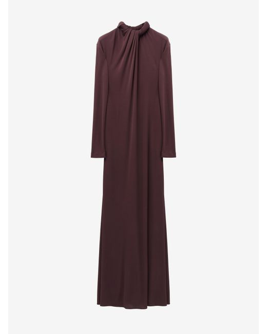Alexander McQueen Purple Drapiertes Kleid Mit Ausschnitt