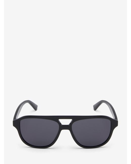 McQueen Black Signature Essentials Sunglasses
