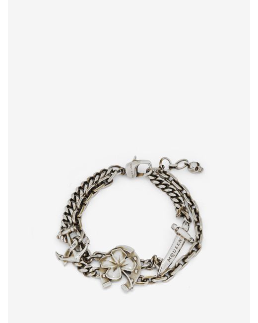 Alexander McQueen Metallic Accumulation Bracelet for men