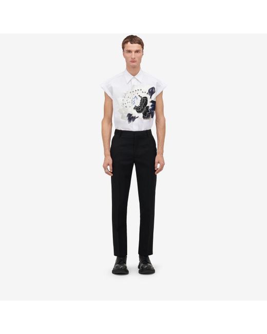 Alexander McQueen Ärmelloses hemd mit dutch flower-motiv in White für Herren