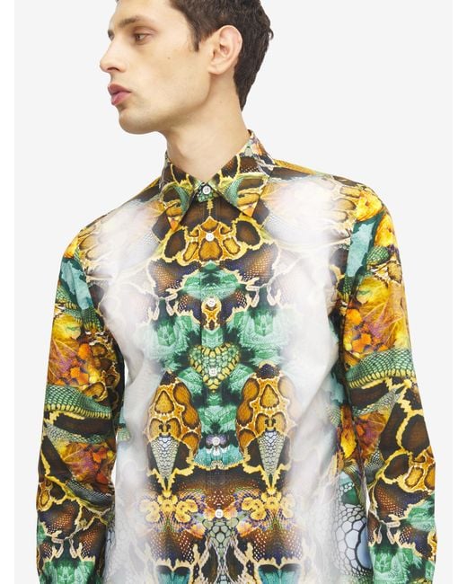 McQueen Multicolor Archival Print Shirt for men