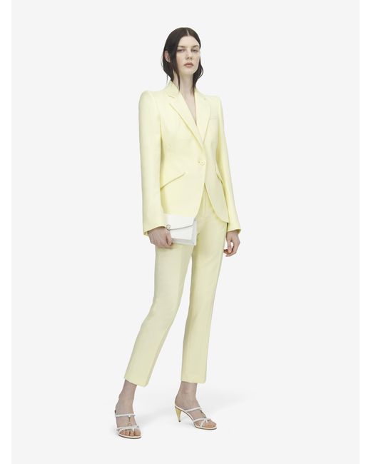 McQueen Yellow Wool Gabardine Single-Breasted Jacket