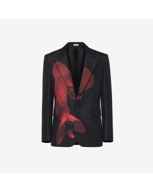 Alexander McQueen Black Orchid Single-breasted Jacket for men