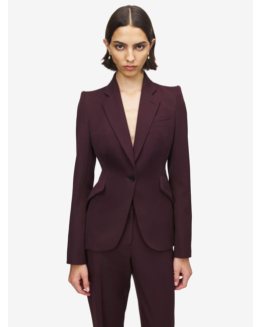 Alexander McQueen Purple Single-Breasted Jacket