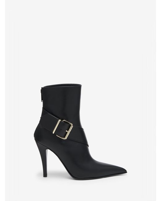 Alexander McQueen Black Heron Buckle Boot