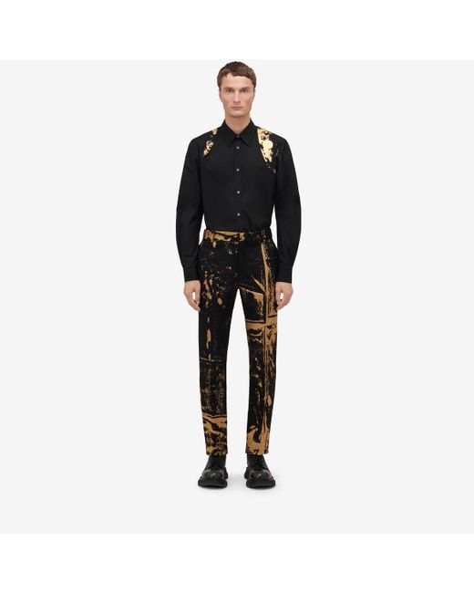 Camicia fold harness di Alexander McQueen in Black da Uomo
