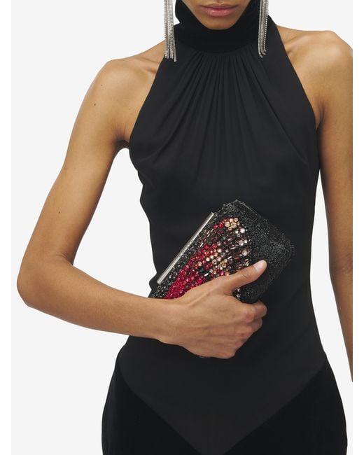 Alexander McQueen White T-Bar Box Clutch