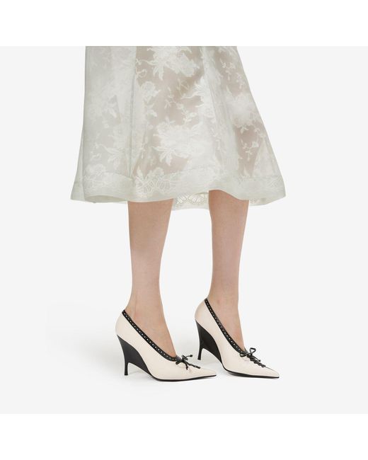 McQueen White Koko Pump