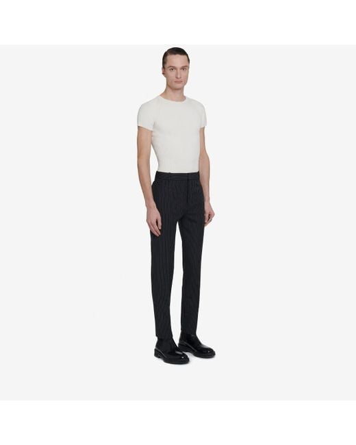 Alexander McQueen Black Tailored Cigarette Trousers for men