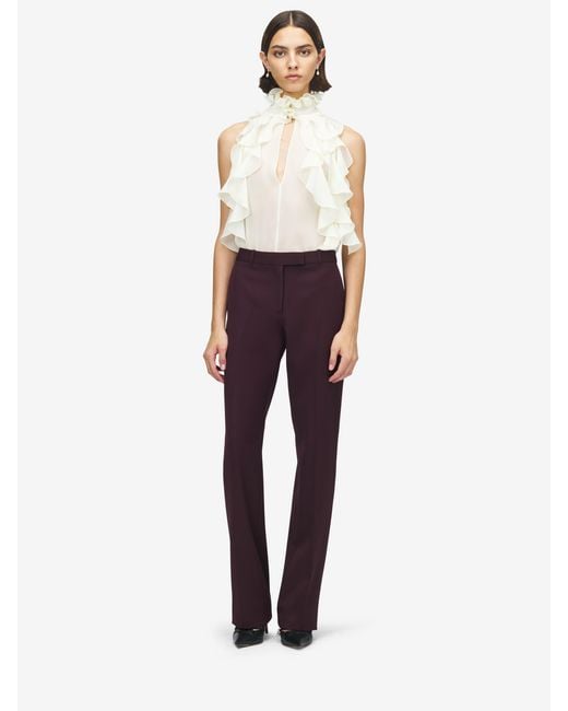 McQueen White Ruffled Top