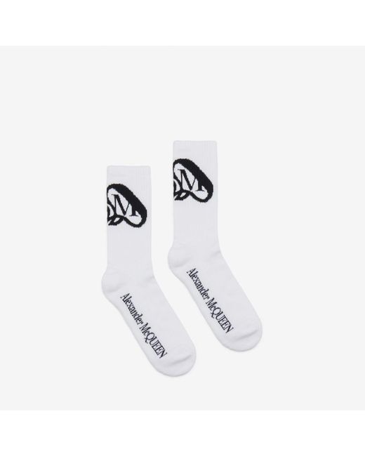 Alexander McQueen Socken mit siegellogo in White für Herren