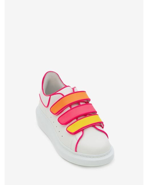 alexander mcqueen Rose Vibrant Sneakers oversize a trois bandes