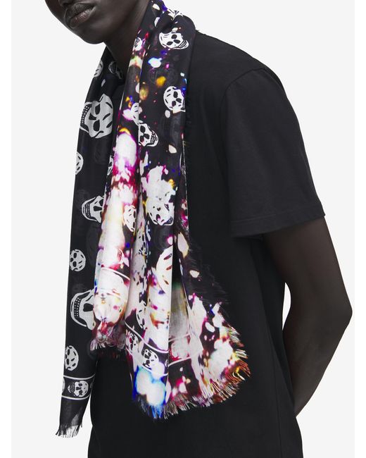 Alexander McQueen Konfetti Skull Schal in Multicolor für Herren