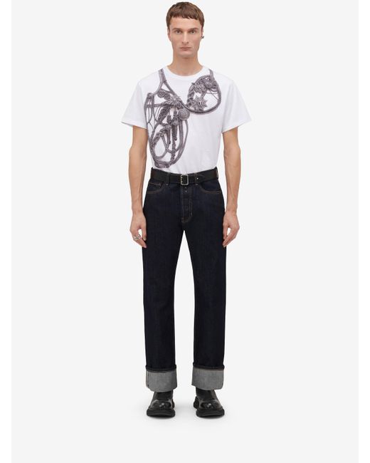 Alexander McQueen White Trompe-l'œil Harness T-shirt for men