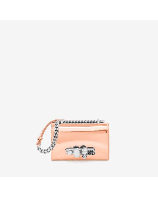 Alexander McQueen Natural Mini jewelled satchel
