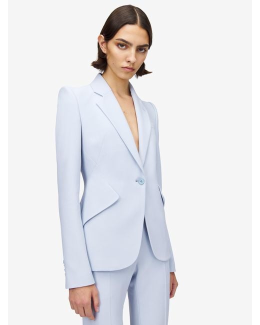 Alexander McQueen White Single-Breasted Jacket