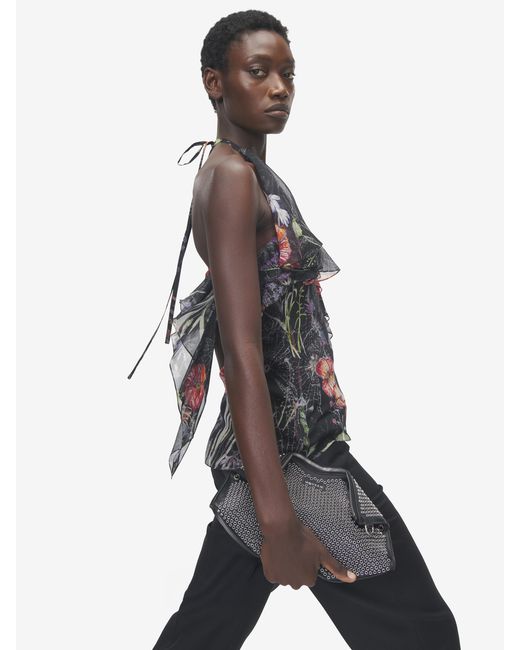 Alexander McQueen Black Manta Clutch