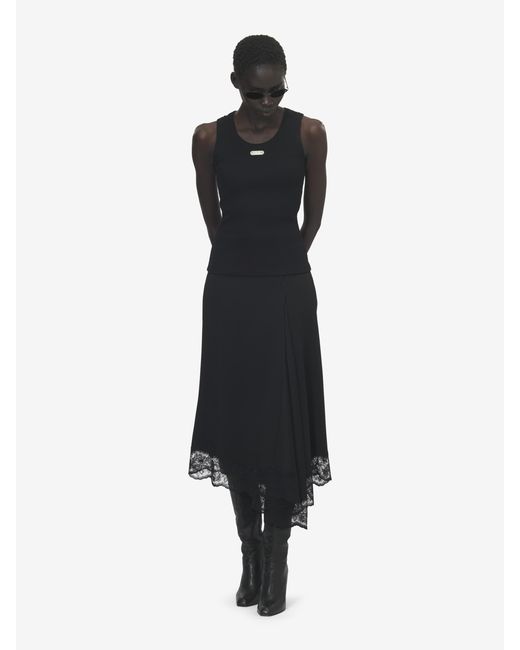 McQueen Black Placket Tank Top