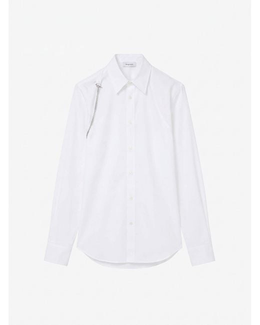 McQueen White Harness Shirt for men