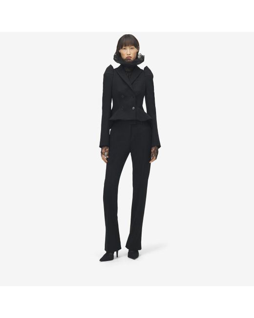 Alexander McQueen Black Shoulder Double-breasted Jacket