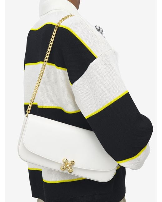 Alexander McQueen Natural Skull Flower Tasche