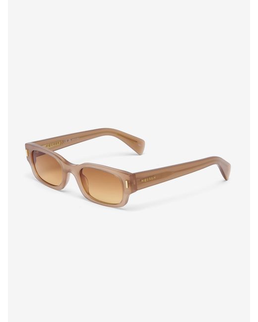 McQueen Natural T-Bar Rivet Panthos Sunglasses