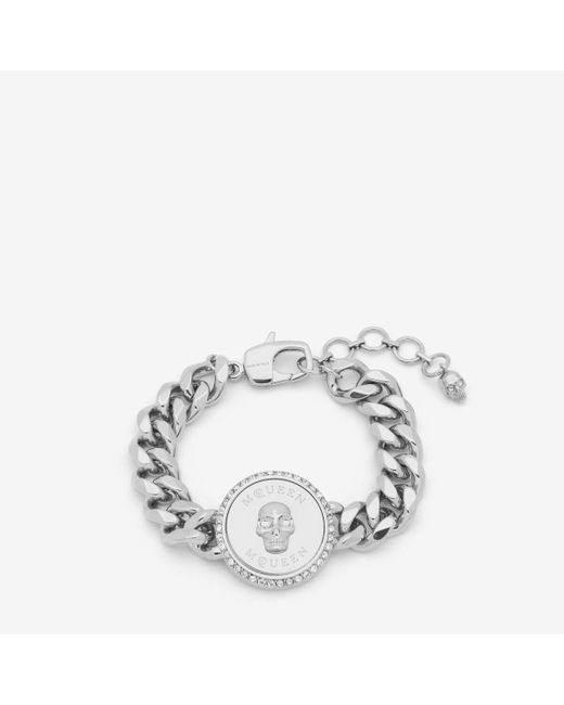 Alexander McQueen☆ソブリン スカル ブレスレット♪【送料込】 メンズ McQueen ソブリン スカル ブレスレット メタリック | Lyst