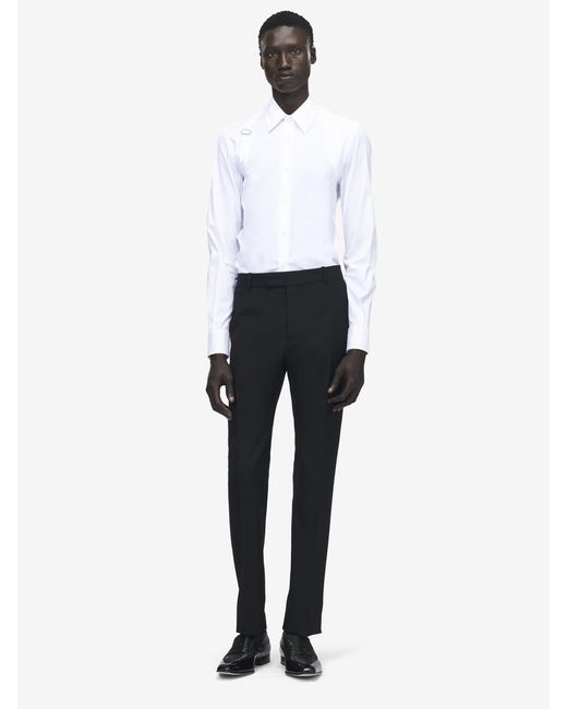 McQueen White Harness Shirt for men